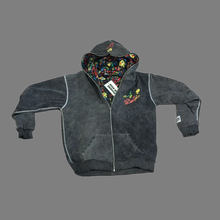 Load image into Gallery viewer, Graffiti Black Acid Wash Jumpsuit