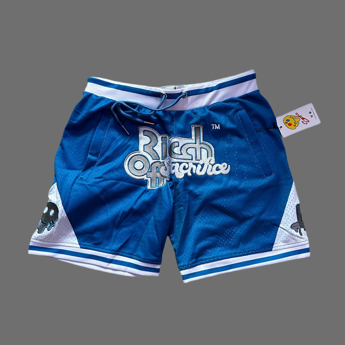 ROS NBA Retro Military Blue Mesh Shorts