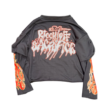 Load image into Gallery viewer, RICCH OFF SACRIFICE // GHOST FLAME SHIRT FAUX ARM SLEEVE
