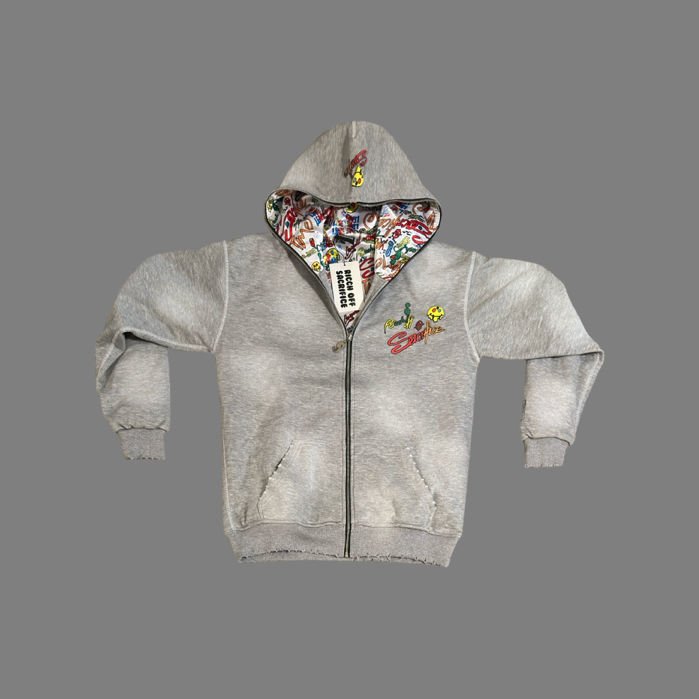 Graffiti Grey Acid Wash Jumpsuit