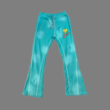 Load image into Gallery viewer, Graffiti Turquoise Acid Wash Jumpsuit
